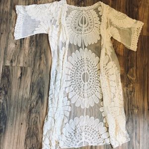 Lace cardigan kimono